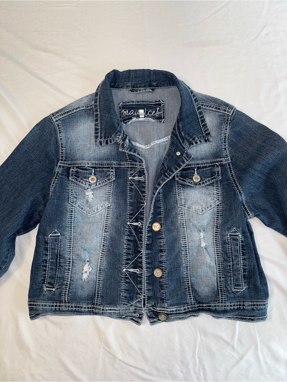 Maurices Blue Washed Denim Jacket - Picture 2 of 7
